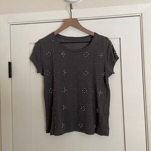 Embellished Gray Women's Top